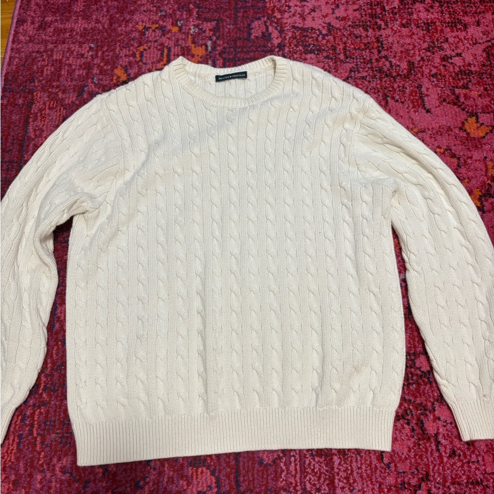 Brandy Melville Ivory Cable Knit Sweater